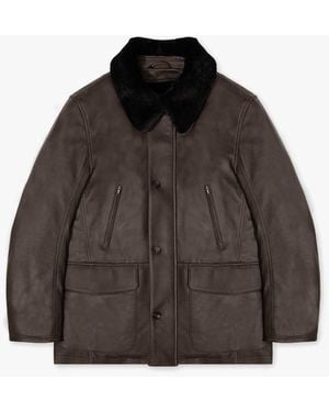 Larusmiani Deerskin Coat K2 Short Leather - Brown