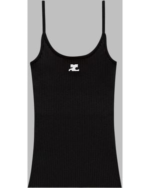Courreges Tank Top Reedition Knit - Black