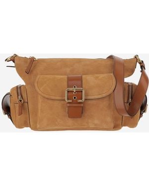 Chloé Chloã Tan Coloured Suede Leather Camera Bag in Brown
