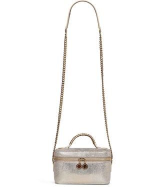 Stella McCartney Metallic-Finish Mini Falabella Vanity Bag<Br - Natural