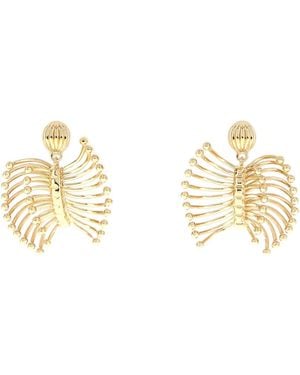 Miu Miu Gold Metal Earrings - Metallic