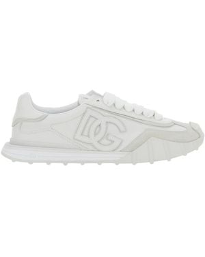 Dolce & Gabbana Low-Top Athletic Trainers Leather Trainers - White
