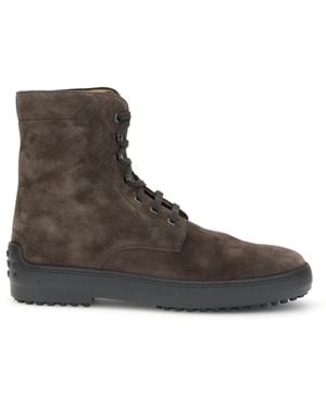 Tod's Suede Ankle Boots Upper: Leather - White
