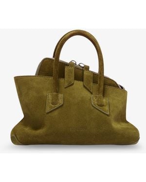 The Attico Handbag La Passeggiata Mini Suede Handbags - Green
