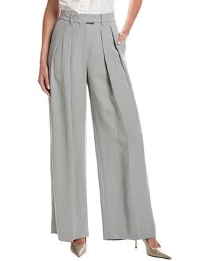 Brunello Cucinelli Light Wide Leg Pants - Gray