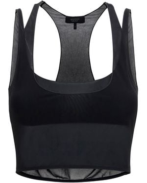 Gucci Viscose Bralette Top - Black