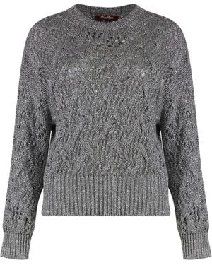 Max Mara Pilade Lurex Knit Jumper - Grey
