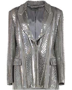 Alberta Ferretti Blazer With Sequins - Gray