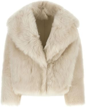 Blancha Lamb Fur Full-Length Jacket Clothing - Natural