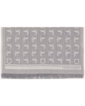 Ferragamo Scarf Wool - Grey