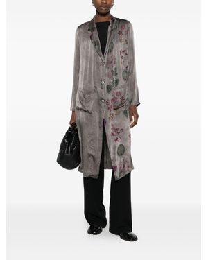Avant Toi Silk Dust Coat - Grey