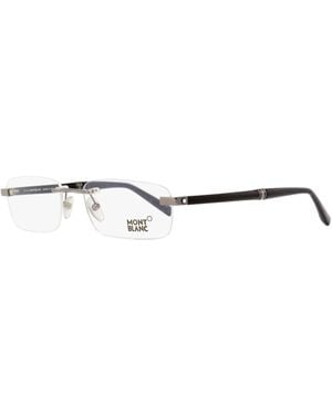 Montblanc Rimless Eyeglasses Mb9101 A36 Dark Ruthenium- 53Mm 9101 Ruthenium/ Metal/Plastic - Black