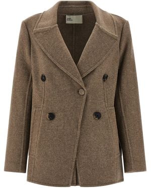 Tory Burch Wool Coat Coats, Trench - Green