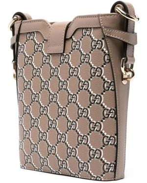 Gucci Gg Shadow Mini Bucket Bag Shoulder - Brown
