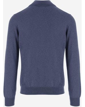 Tagliatore Wool Turtleneck Sweater - Blue