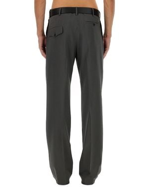 Moschino Wool Pants Virgin Pants - Gray