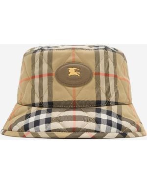 Burberry Bucket Hat Horseshoe-Quilted Polyamide - Metallic