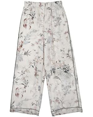 Dior Printed Silk Trousers - Grey