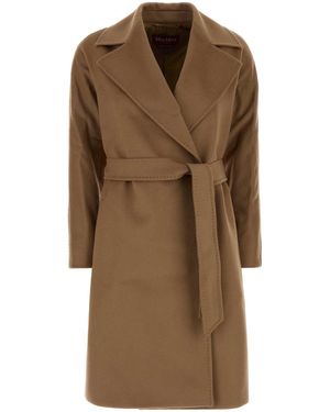 Max Mara Camel Wool Dravenna Coat - Brown