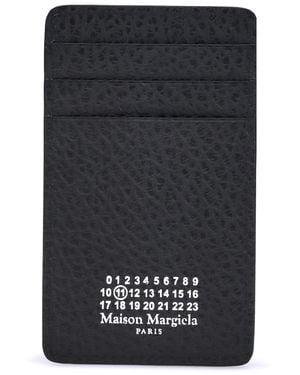 Maison Margiela Vertical Card Holder Calf Leather Bos Taurus Wallet - Black