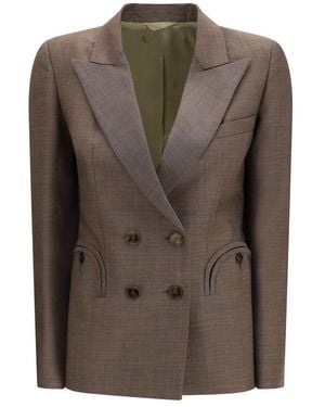 Blazé Milano Wool Blazer - Brown