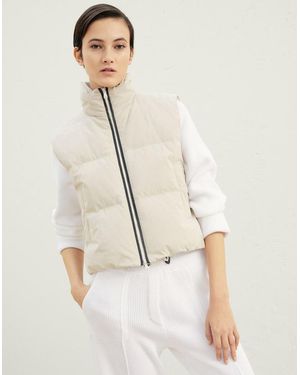Brunello Cucinelli Soft Quilted Sleeveless Jacket Clothing - Natural