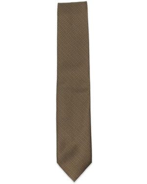 Tom Ford Tie Houndstooth Silk - Green