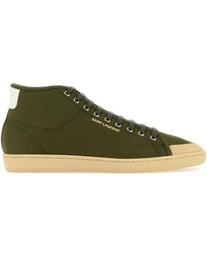 Saint Laurent Nylon Court Classic Trainers - Green