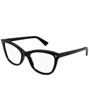 Bottega Veneta Eyeglasses Visor Full Rim, Frame And Clear Demo Lenses Lens Bv1226O006 - Black