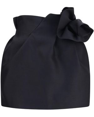 Magda Butrym Mini Skirt Wool And Silk - Blue
