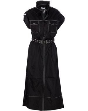 Ganni Duchesse Nylon Long Dress - Black