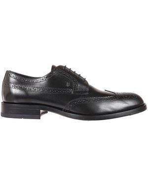 Tod's Round Toe Lace-Up Brogues - Black