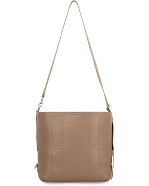 Hogan Hobo Bag Hocket Piccola Calf Leather Shoulder - Brown