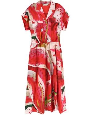 Tory Burch Dress With Print - Red