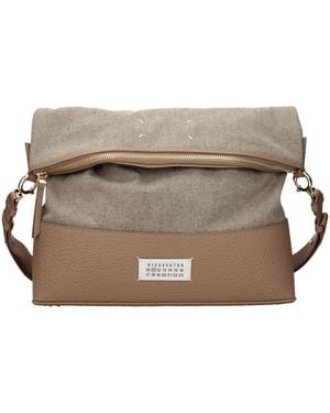 Maison Margiela Beige Fabric Shoulder Bag - Brown