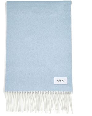 D 40 And Scarf With Fringes - Blue