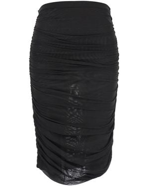 FEDERICA TOSI Colored Skirt With Mesh Design And All-Over