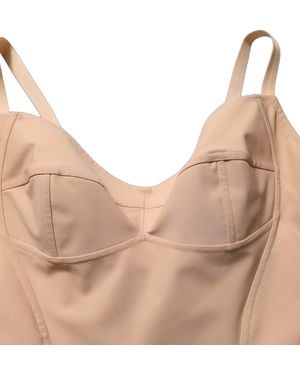 Dolce & Gabbana Nylon Full Body Shaper Bodysuit Top Elastane - Natural