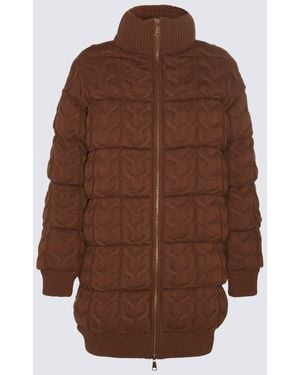 Max Mara Wool Ovatta Down Jacket - Brown