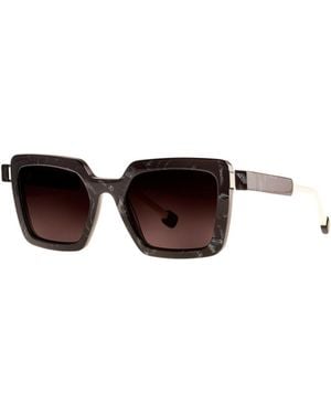 Theo Eyewear Pedal 1 Astrakhan- Cappuccino Acetate Occhiali Da Sole - Brown