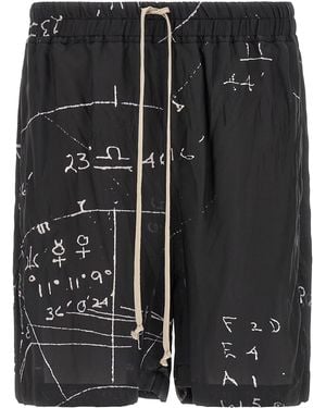 Rick Owens Viscose Bermuda Shorts - Black