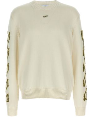 Off-White c/o Virgil Abloh 'Diag Outline' Jumper - Natural