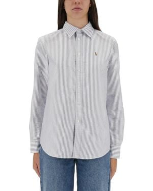 Polo Ralph Lauren Striped Oxford Shirt - Gray