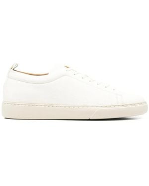 Henderson Grained-Leather Trainers - White