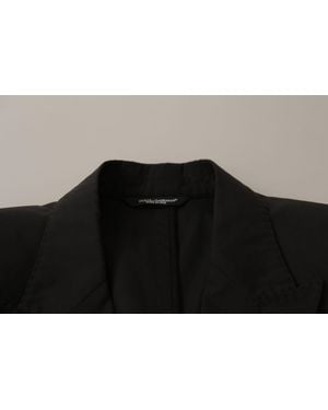 Dolce & Gabbana Single Breasted Taormina Blazer Cotton Clothing - Black