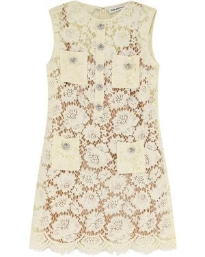Self-Portrait Lace Mini Dress - Natural