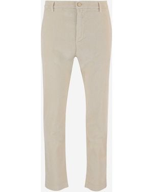 Jacob Cohen Pants Stretch Cotton Velvet Pants - Natural