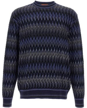 Missoni Zigzag-Knit Sweater - Blue