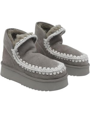 Mou Sneakers Suede Leather/Rubber Sole - Gray