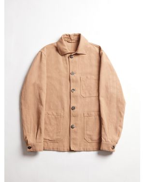 Doppiaa Aasti Linen Overshirt Coats & Jackets - Natural